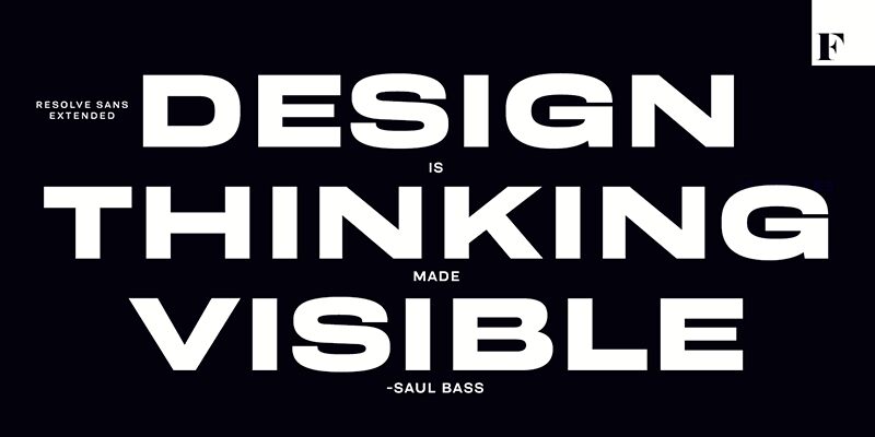Resolve Sans Schriftart