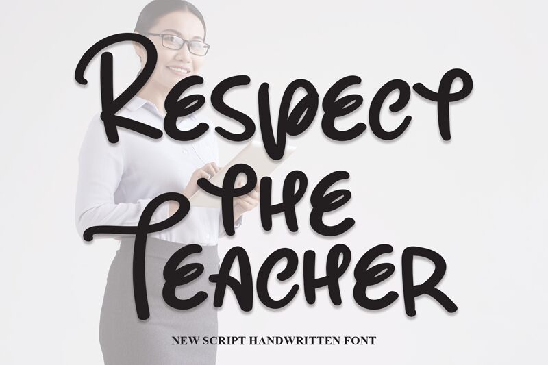 Respect The Teacher 字体