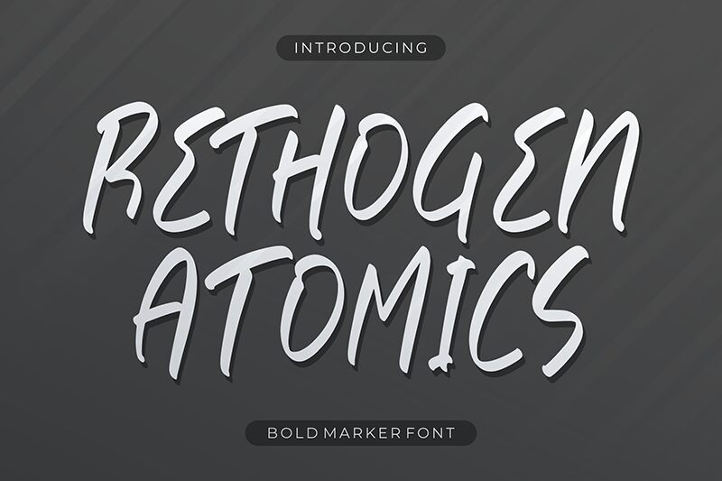 Rethogen Atomics Schriftart