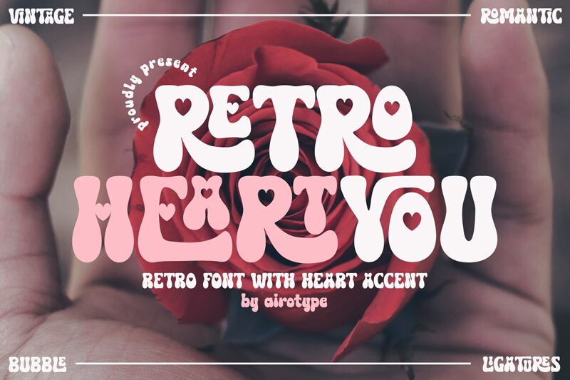 Retro Heart You Font