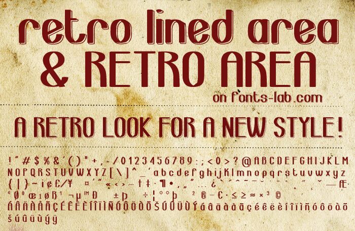 retro lined area Czcionka