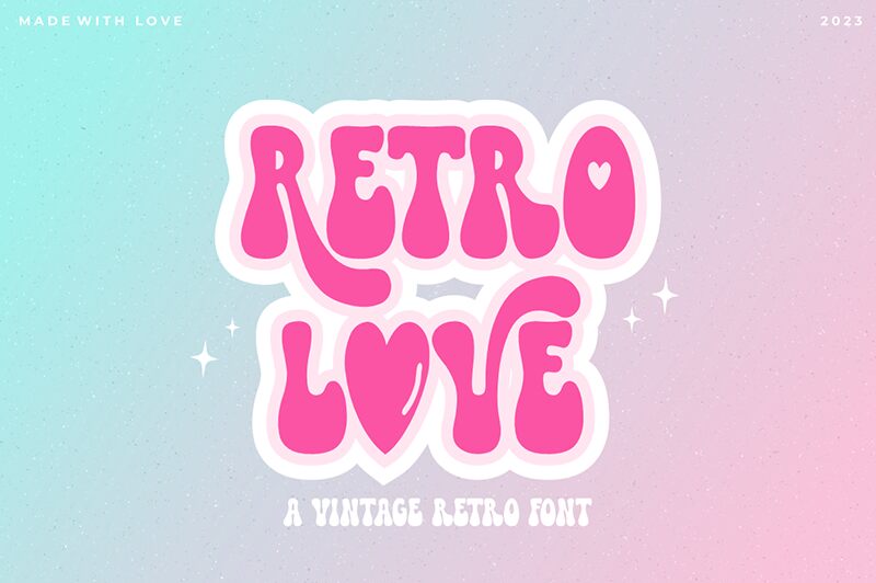 Retro Love Druh písma