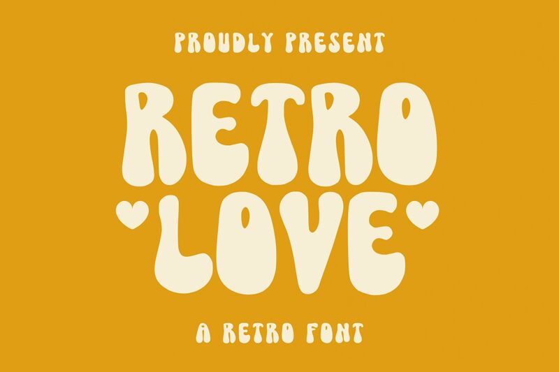 Retro Love — Prezentace písma