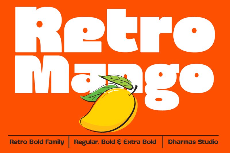 Retro Mango Czcionka