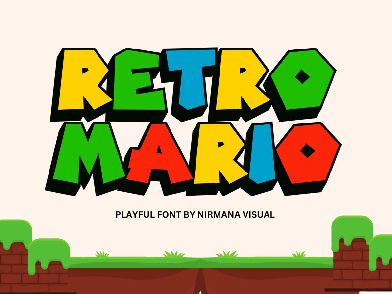 Retro Mario Schriftart