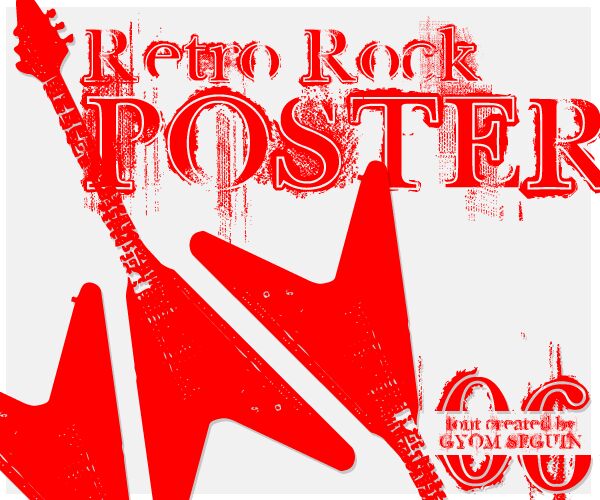 Retro Rock Poster Czcionka