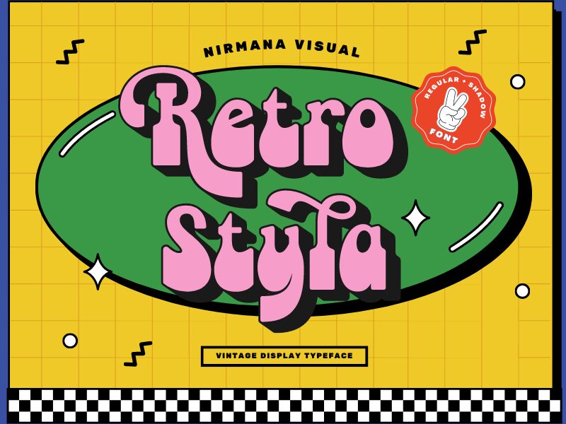 Retro Styla Shadow Schriftart