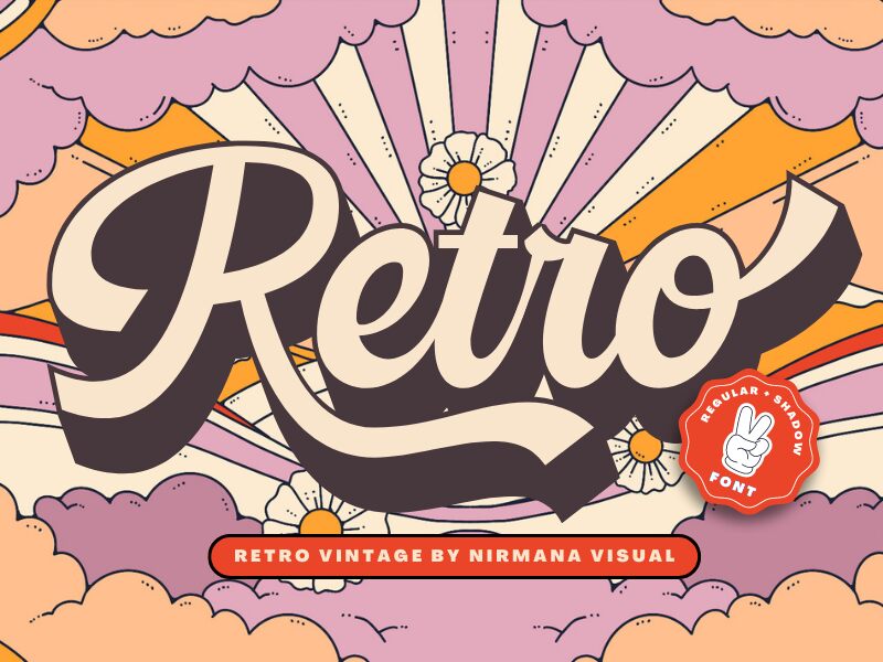 Retro Vintage Schriftart