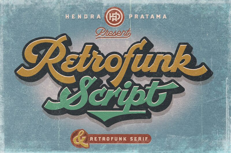 Retrofunk Script Czcionka