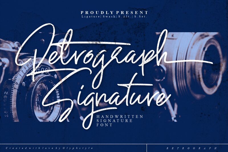 Retrograph Schriftart