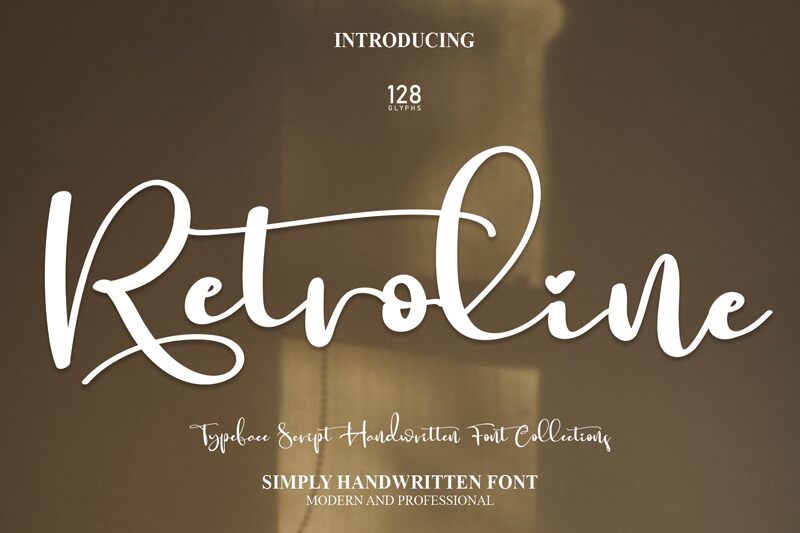 Retroline Schriftart