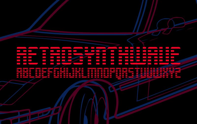 RETROSYNTHWAVE Schriftart