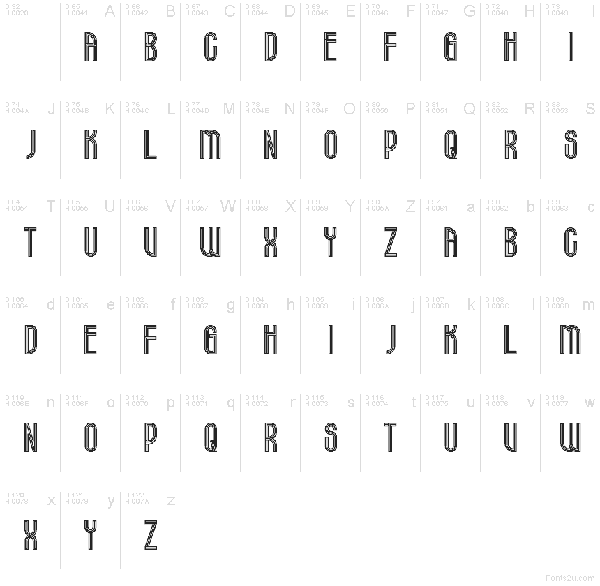 Basis-Lateinisch - Zeichentabelle