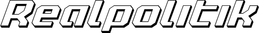 Preview of the Realpolitik 3D Italic font