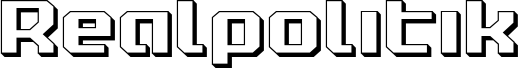 Preview of the Realpolitik 3D font