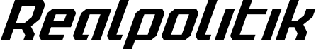 Preview of the Realpolitik Condensed Italic font