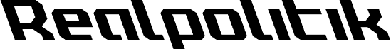 Preview of the Realpolitik Leftalic font