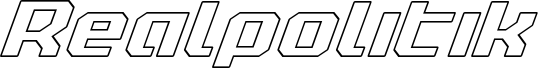 Preview of the Realpolitik Outline Italic font