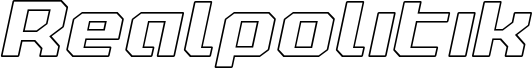 Preview of the Realpolitik Outline Semi-Ital font