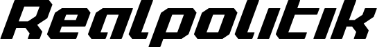 Preview of the Realpolitik Semi-Bold Italic font