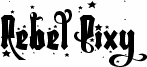 Podgląd czcionki Rebel Pixy Stars