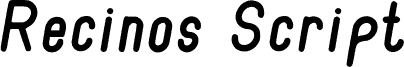RecinosScript BoldItalic Regular