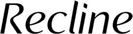 Recline Italic font