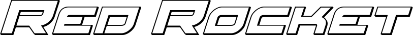 Red Rocket Outline Italic
