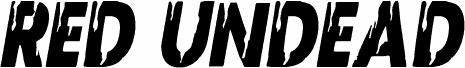Red Undead Condensed Italic