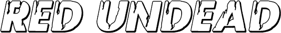 Red Undead Shadow Italic