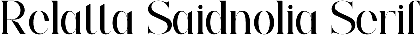 Relatta Saidnolia Serif