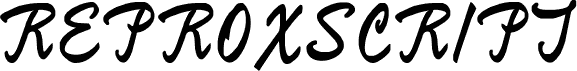 Preview of the ReproxScript font