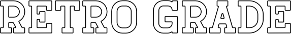 Preview of the Retro Grade Outline font