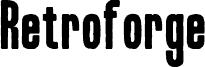 Retroforge Condensed písmo