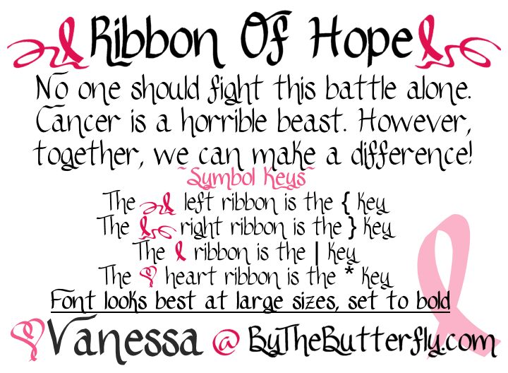 RibbonOfhope Schriftart
