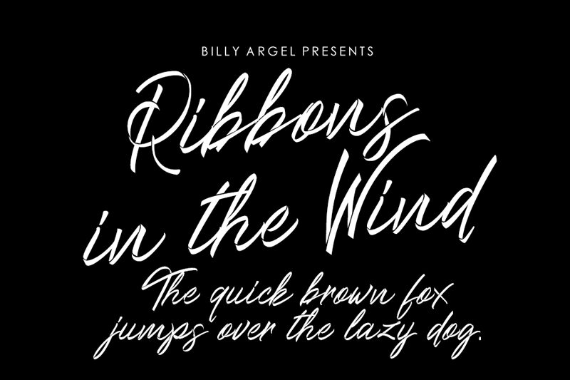 Ribbons in the wind Schriftart