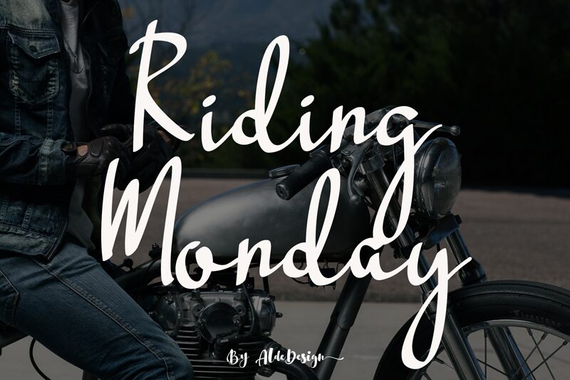 Riding Monday 字体