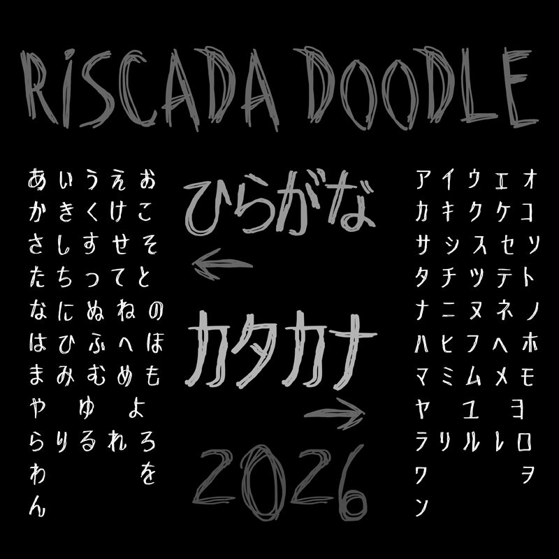 Riscada Doodle — Font presentation