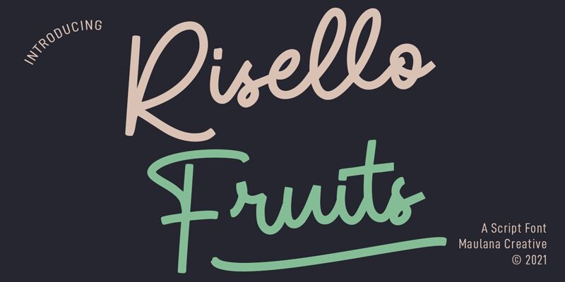 Risello Fruits Druh písma