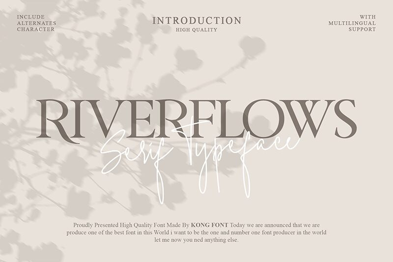 RIVERFLOWS Schriftart