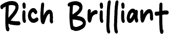 Rich Brilliant písmo