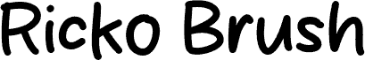 Ricko Brush шрифт