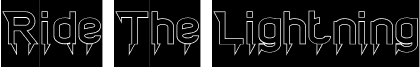 Vorschau der Schriftart Ride The Lightning-Hollow-Inver