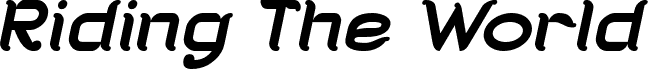 Náhled písma Riding The World Italic