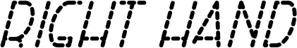 Right Hand Bold Dash font