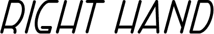 Preview of the Right Hand Bold Italic font