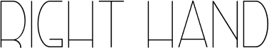 Preview of the Right Hand Hairline font