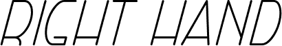 Preview of the Right Hand Light Italic font