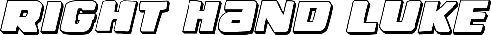 Right Hand Luke 3D Italic