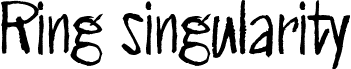 Preview of the Ring singularity font
